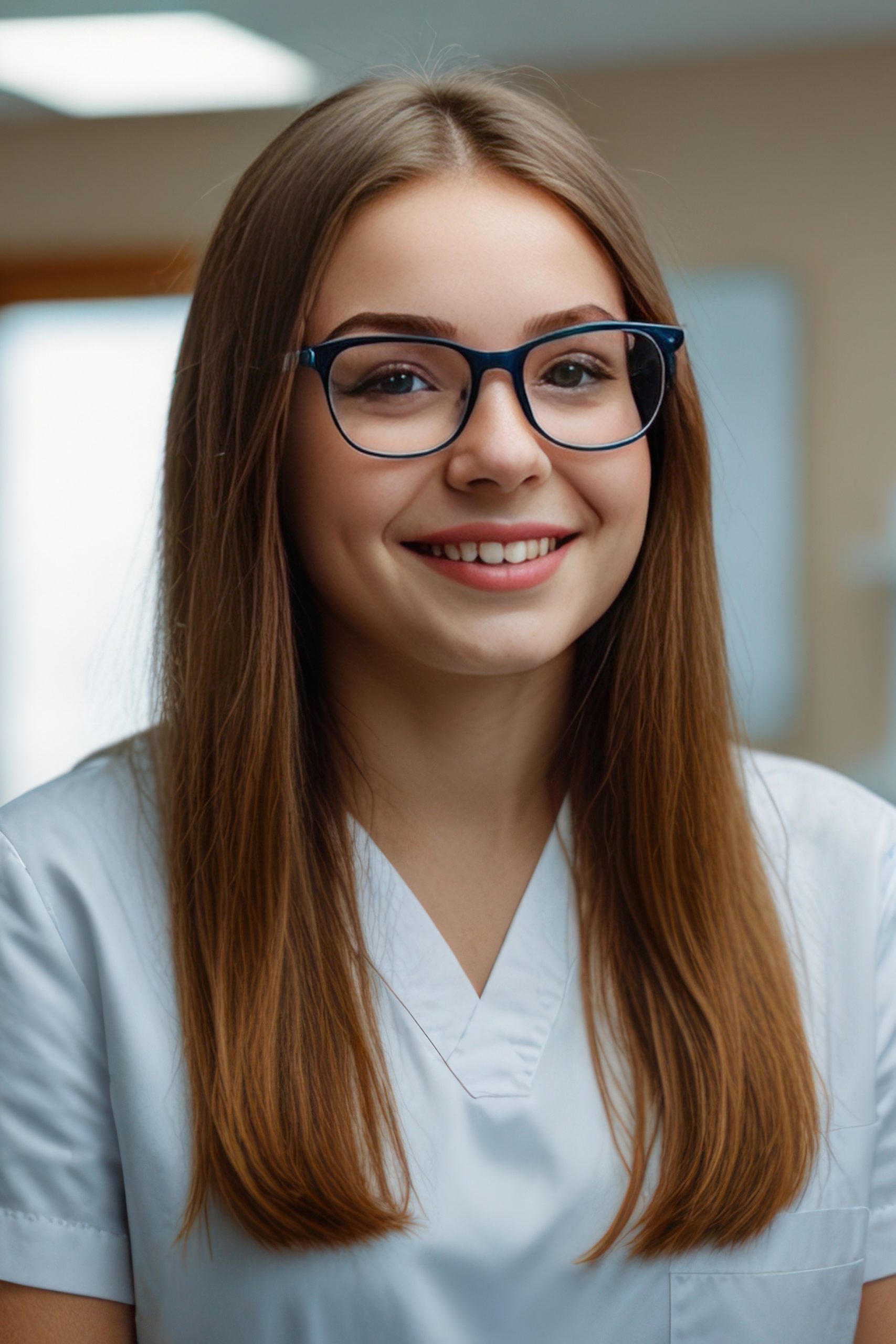 smiling optometrist